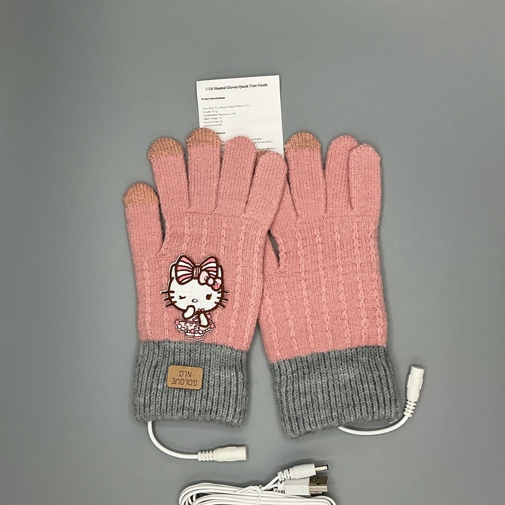 Sanrio Pink Heated Gloves